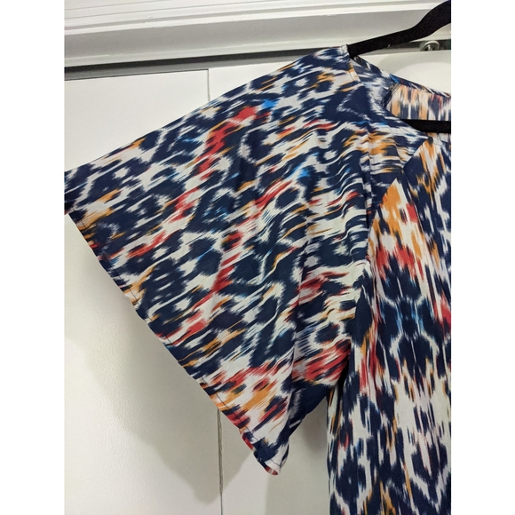 BLL New York Boho Printed Short Sleeve Blouse - Picture 2 of 8